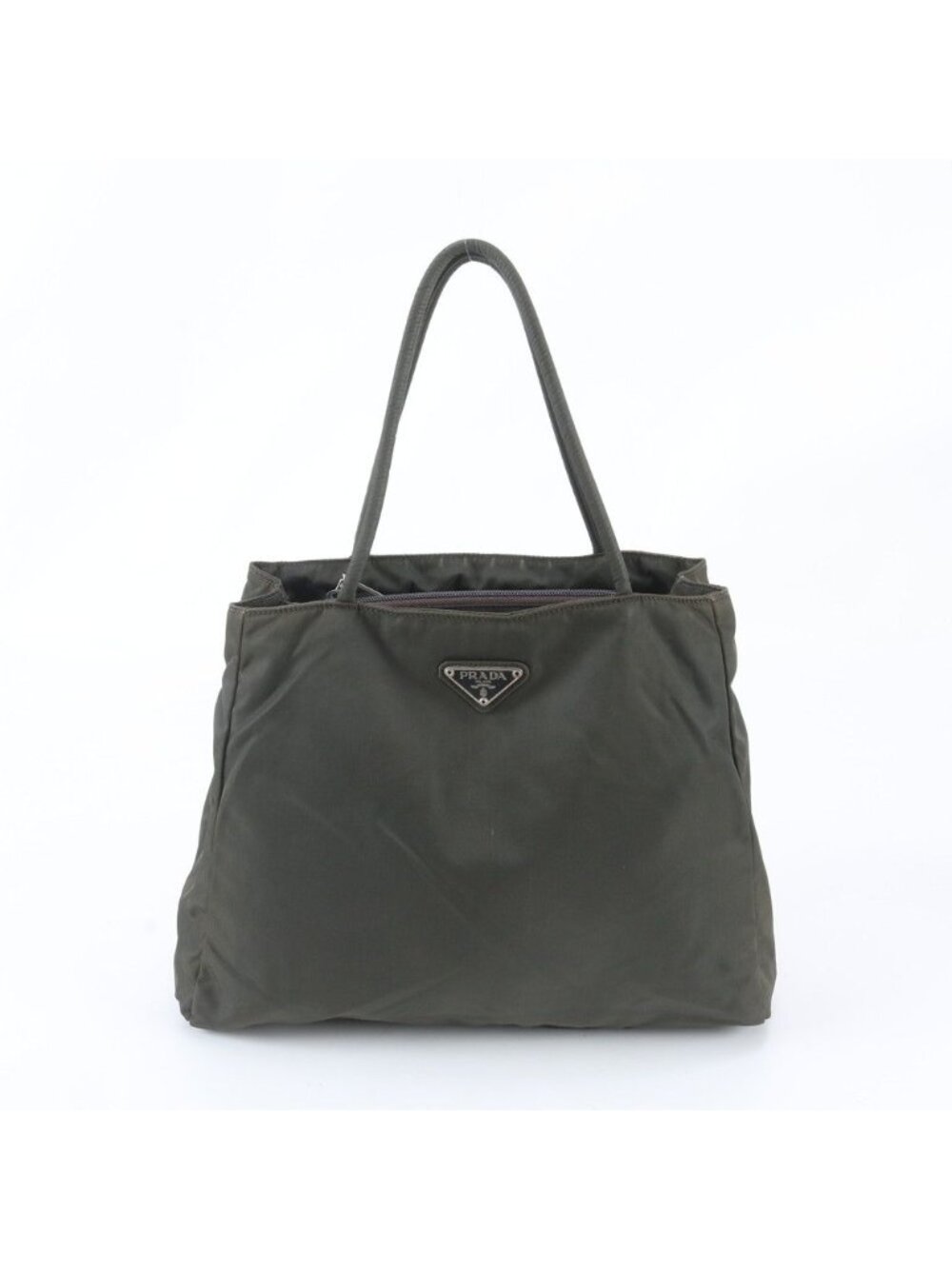 Prada Tessuto Nylon Triangle Logo Tote